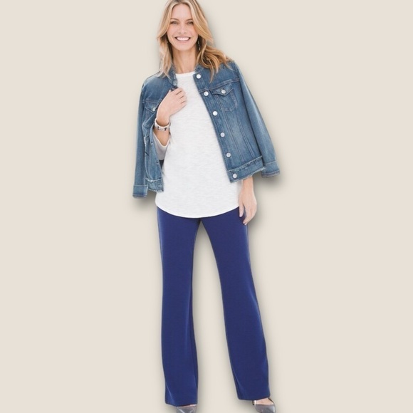 Chico’s Cotton-Blend Slub Drop-Shoulder Tunic White 0 - Picture 1 of 7